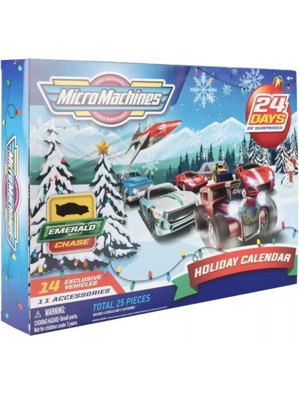 Micro Machines Advent Calendar 24-Day Set Micro Cars & Trucks Holiday Toys